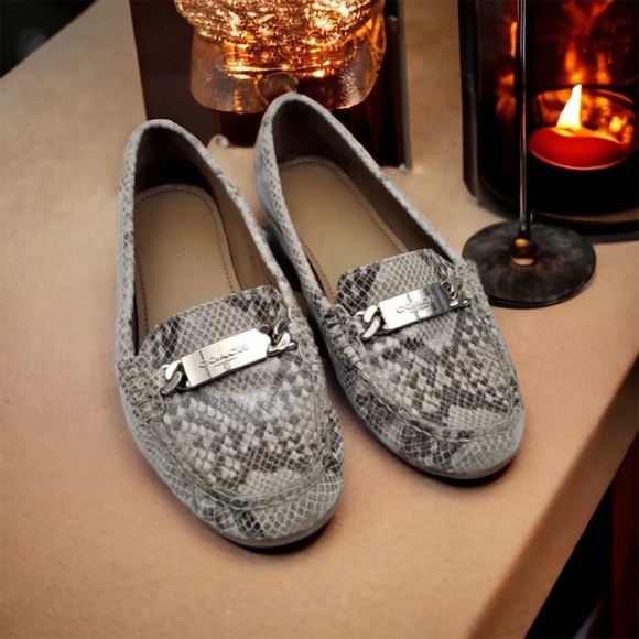 Coach Shoes - 🔥Coach snake print loafers size 9B